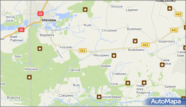 mapa Mikuszewo, Mikuszewo na mapie Targeo