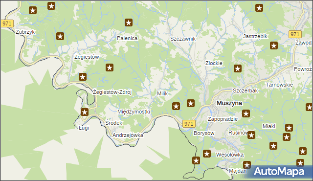 mapa Milik, Milik na mapie Targeo