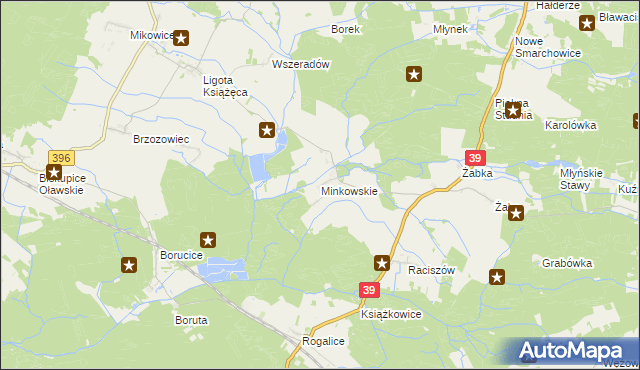 mapa Minkowskie, Minkowskie na mapie Targeo