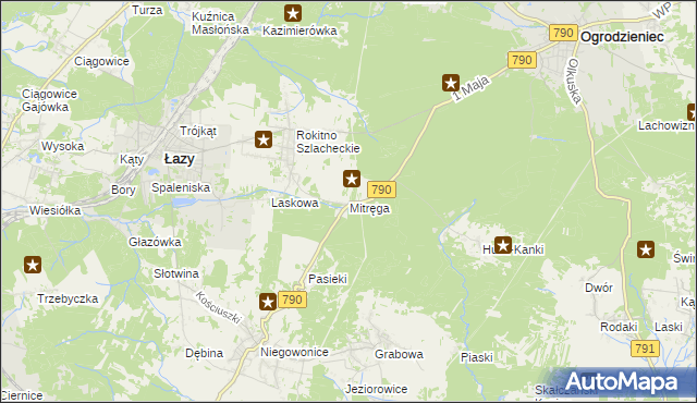 mapa Mitręga, Mitręga na mapie Targeo