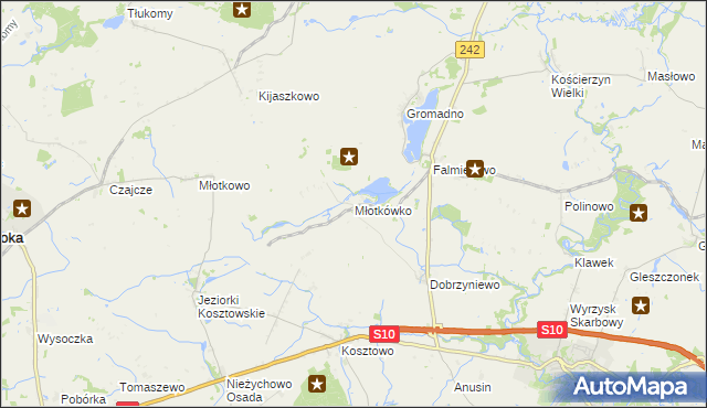 mapa Młotkówko, Młotkówko na mapie Targeo