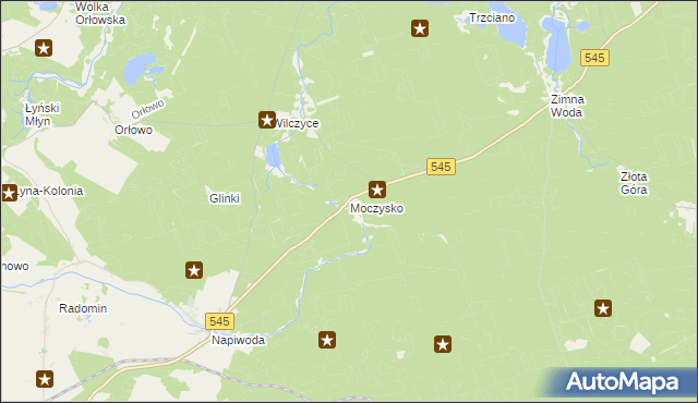 mapa Moczysko, Moczysko na mapie Targeo