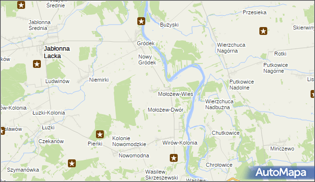mapa Mołożew-Wieś, Mołożew-Wieś na mapie Targeo