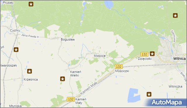 mapa Mościce, Mościce na mapie Targeo