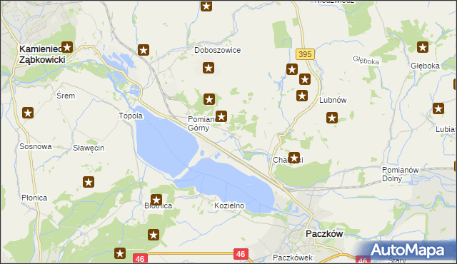mapa Mrokocin, Mrokocin na mapie Targeo