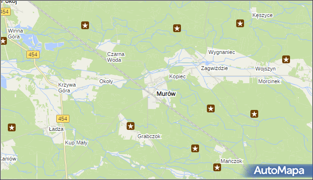 mapa Murów, Murów na mapie Targeo