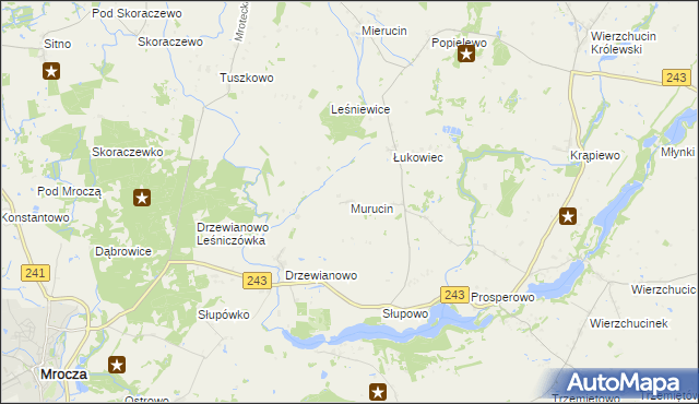 mapa Murucin, Murucin na mapie Targeo
