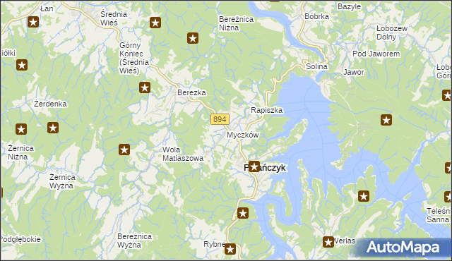 mapa Myczków, Myczków na mapie Targeo