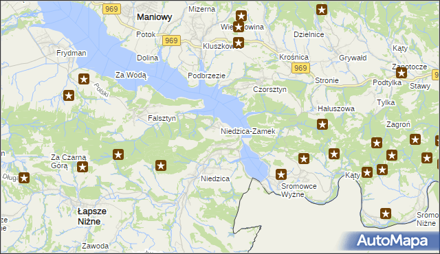 mapa Niedzica-Zamek, Niedzica-Zamek na mapie Targeo