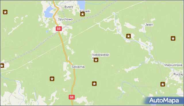 mapa Niedźwiedzi Kąt, Niedźwiedzi Kąt na mapie Targeo