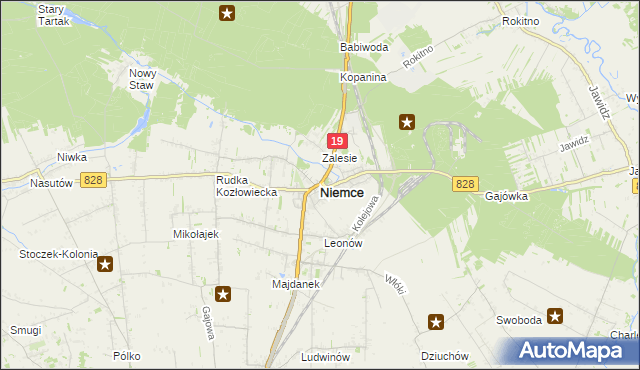 mapa Niemce, Niemce na mapie Targeo