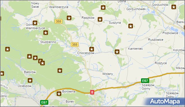 mapa Niwa gmina Szczytna, Niwa gmina Szczytna na mapie Targeo