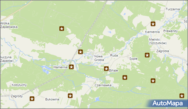 mapa Nowa Grobla gmina Oleszyce, Nowa Grobla gmina Oleszyce na mapie Targeo