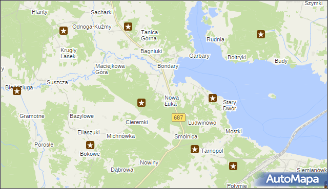 mapa Nowa Łuka, Nowa Łuka na mapie Targeo