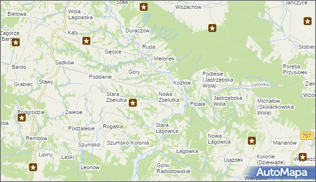 mapa Nowa Zbelutka, Nowa Zbelutka na mapie Targeo