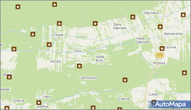 mapa Nowe Budy gmina Leoncin, Nowe Budy gmina Leoncin na mapie Targeo