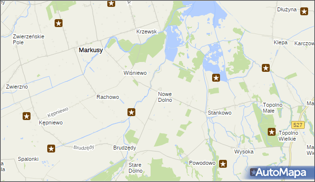 mapa Nowe Dolno, Nowe Dolno na mapie Targeo