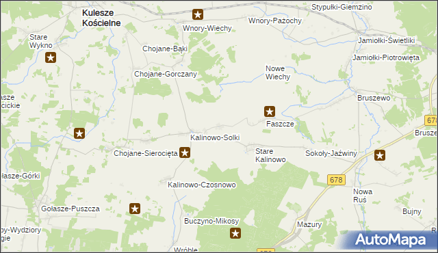 mapa Nowe Kalinowo, Nowe Kalinowo na mapie Targeo