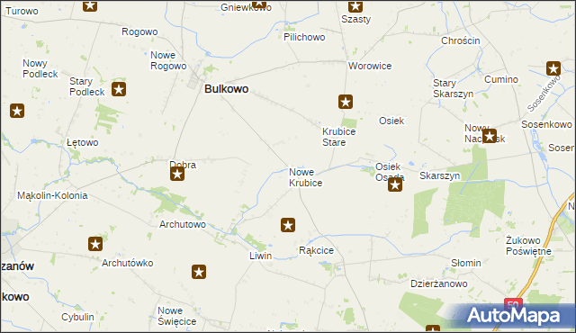 mapa Nowe Krubice, Nowe Krubice na mapie Targeo