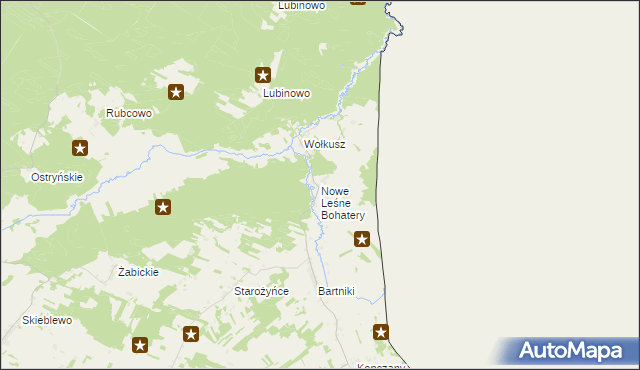 mapa Nowe Leśne Bohatery, Nowe Leśne Bohatery na mapie Targeo