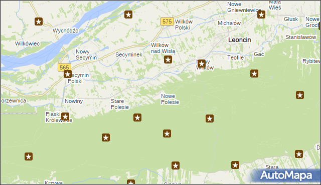 mapa Nowe Polesie, Nowe Polesie na mapie Targeo