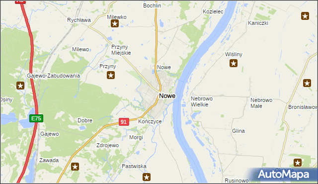 mapa Nowe powiat świecki, Nowe powiat świecki na mapie Targeo