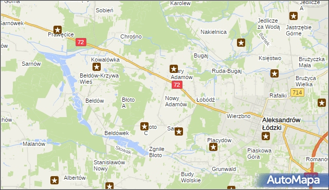 mapa Nowy Adamów, Nowy Adamów na mapie Targeo