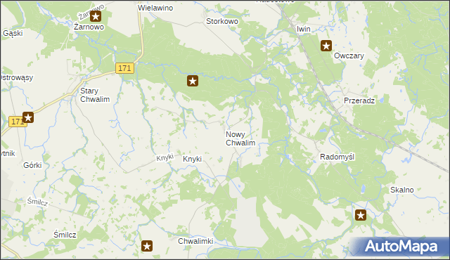 mapa Nowy Chwalim, Nowy Chwalim na mapie Targeo