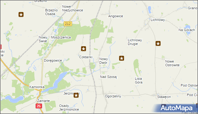 mapa Nowy Dwór gmina Chojnice, Nowy Dwór gmina Chojnice na mapie Targeo