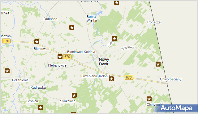 mapa Nowy Dwór powiat sokólski, Nowy Dwór powiat sokólski na mapie Targeo