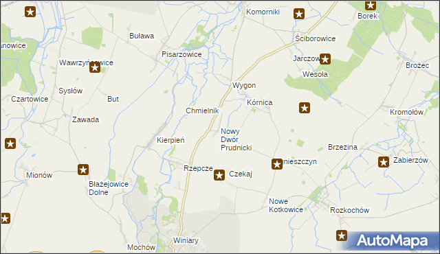 mapa Nowy Dwór Prudnicki, Nowy Dwór Prudnicki na mapie Targeo