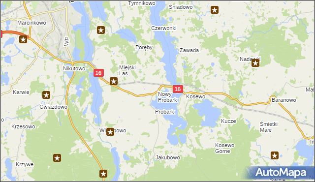 mapa Nowy Probark, Nowy Probark na mapie Targeo