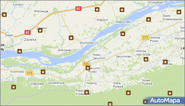 mapa Nowy Secymin, Nowy Secymin na mapie Targeo