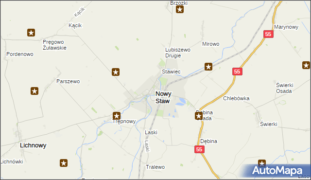 mapa Nowy Staw powiat malborski, Nowy Staw powiat malborski na mapie Targeo