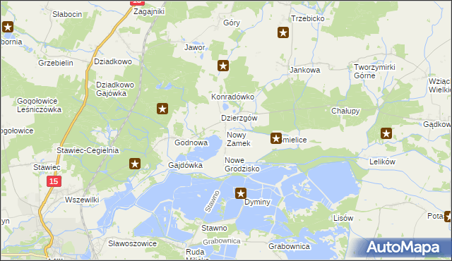 mapa Nowy Zamek, Nowy Zamek na mapie Targeo