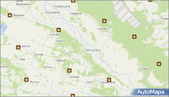 mapa Oborczyska, Oborczyska na mapie Targeo