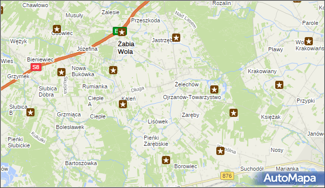 mapa Ojrzanów-Towarzystwo, Ojrzanów-Towarzystwo na mapie Targeo