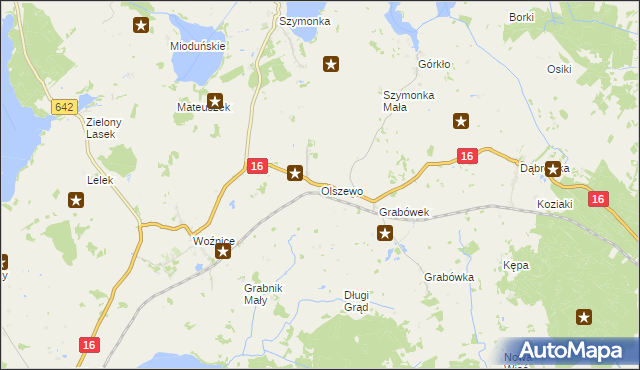 mapa Olszewo gmina Mikołajki, Olszewo gmina Mikołajki na mapie Targeo