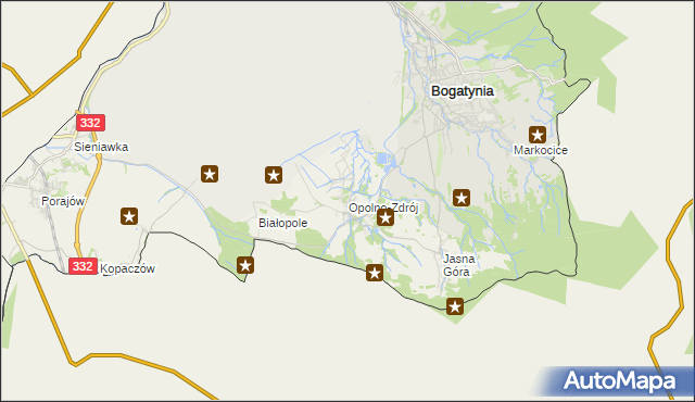 mapa Opolno-Zdrój, Opolno-Zdrój na mapie Targeo