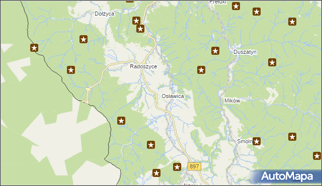 mapa Osławica, Osławica na mapie Targeo