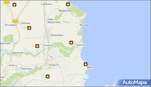 mapa Osłonino, Osłonino na mapie Targeo