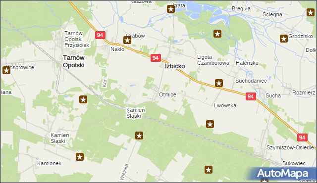 mapa Otmice, Otmice na mapie Targeo