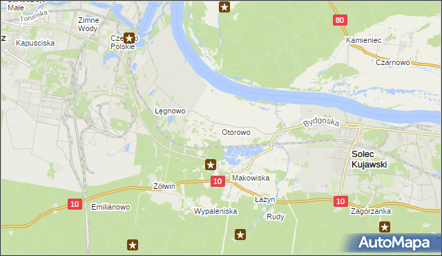 mapa Otorowo gmina Solec Kujawski, Otorowo gmina Solec Kujawski na mapie Targeo