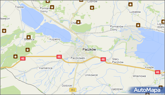 mapa Paczków powiat nyski, Paczków powiat nyski na mapie Targeo