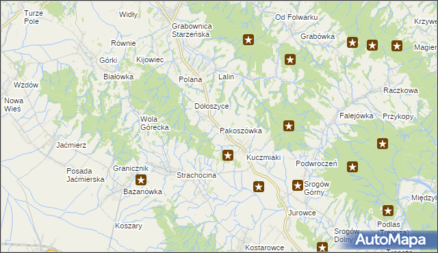 mapa Pakoszówka, Pakoszówka na mapie Targeo