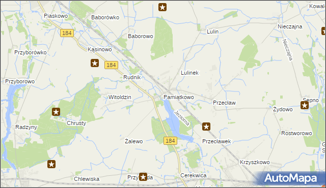 mapa Pamiątkowo, Pamiątkowo na mapie Targeo