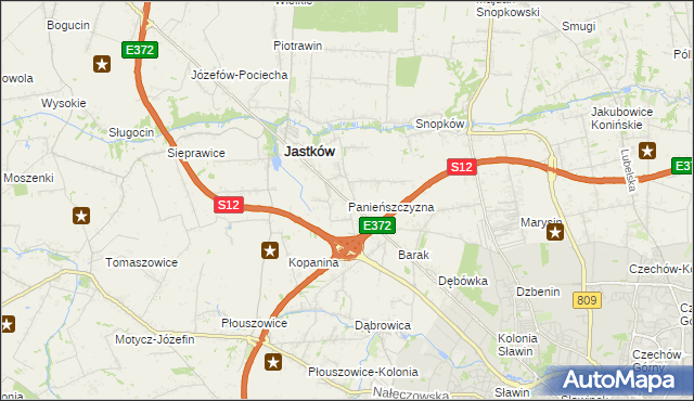 mapa Panieńszczyzna, Panieńszczyzna na mapie Targeo