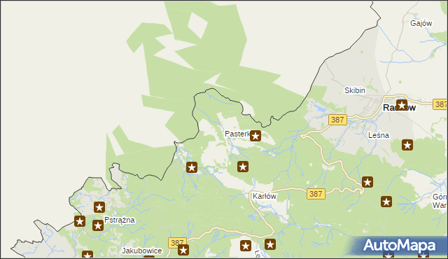 mapa Pasterka, Pasterka na mapie Targeo