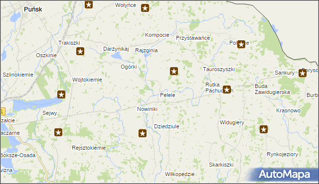 mapa Pełele, Pełele na mapie Targeo