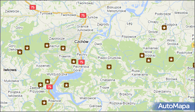 mapa Piaski-Drużków, Piaski-Drużków na mapie Targeo